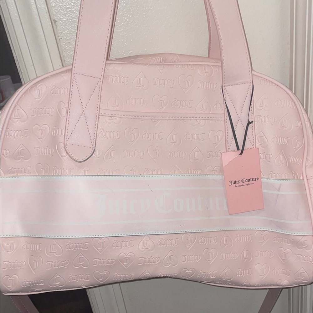 Juicy Couture Light Pink Embossed Travel Bag+fashion bag